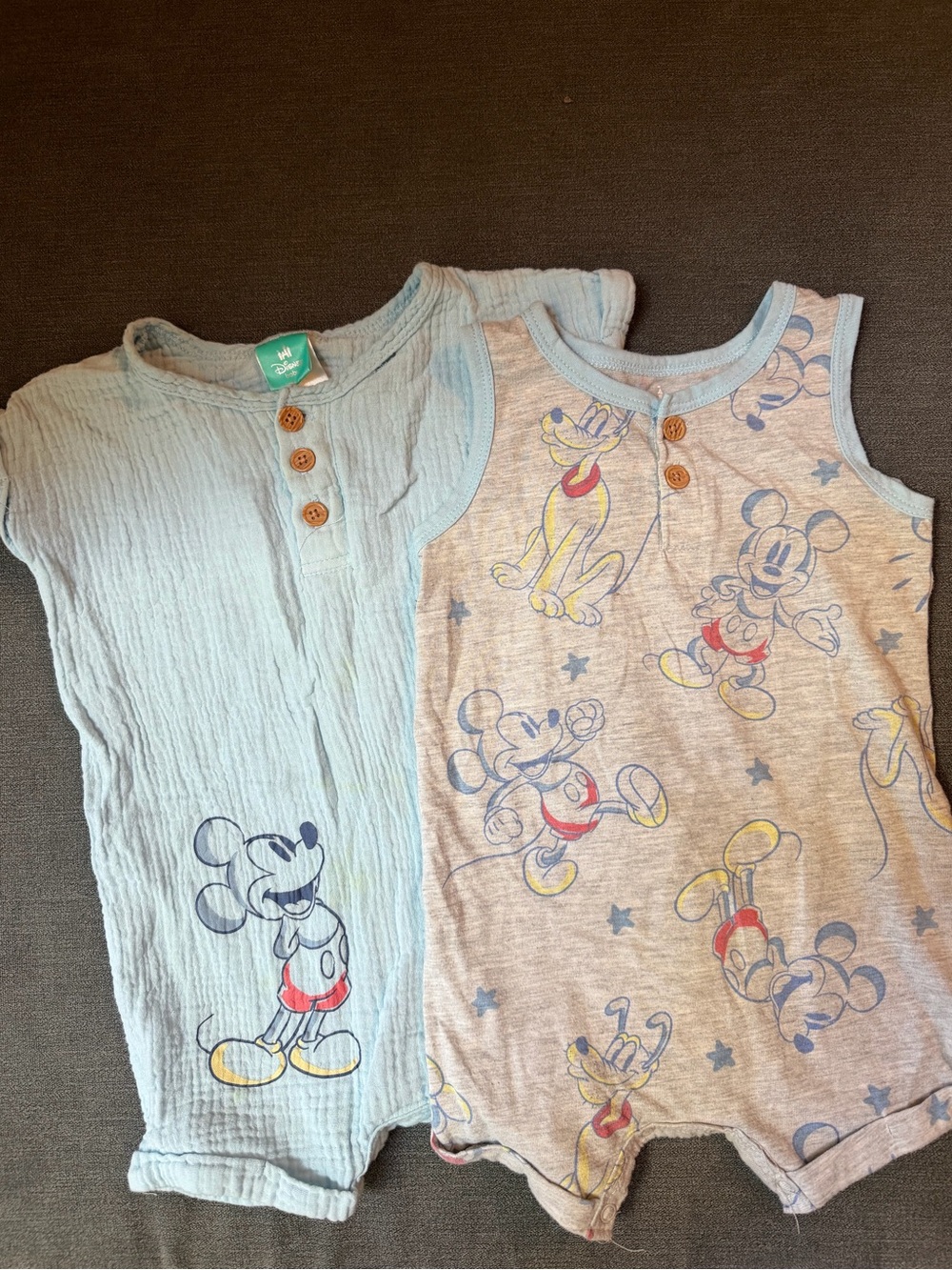 BUNDLE: 2 Boy Mickey Rompers